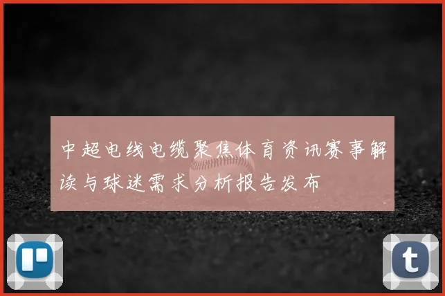 中超电线电缆聚焦体育资讯赛事解读与球迷需求分析报告发布