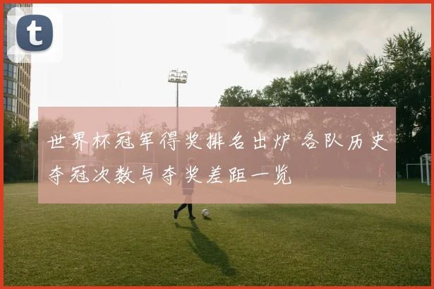 世界杯冠军得奖排名出炉 各队历史夺冠次数与夺奖差距一览